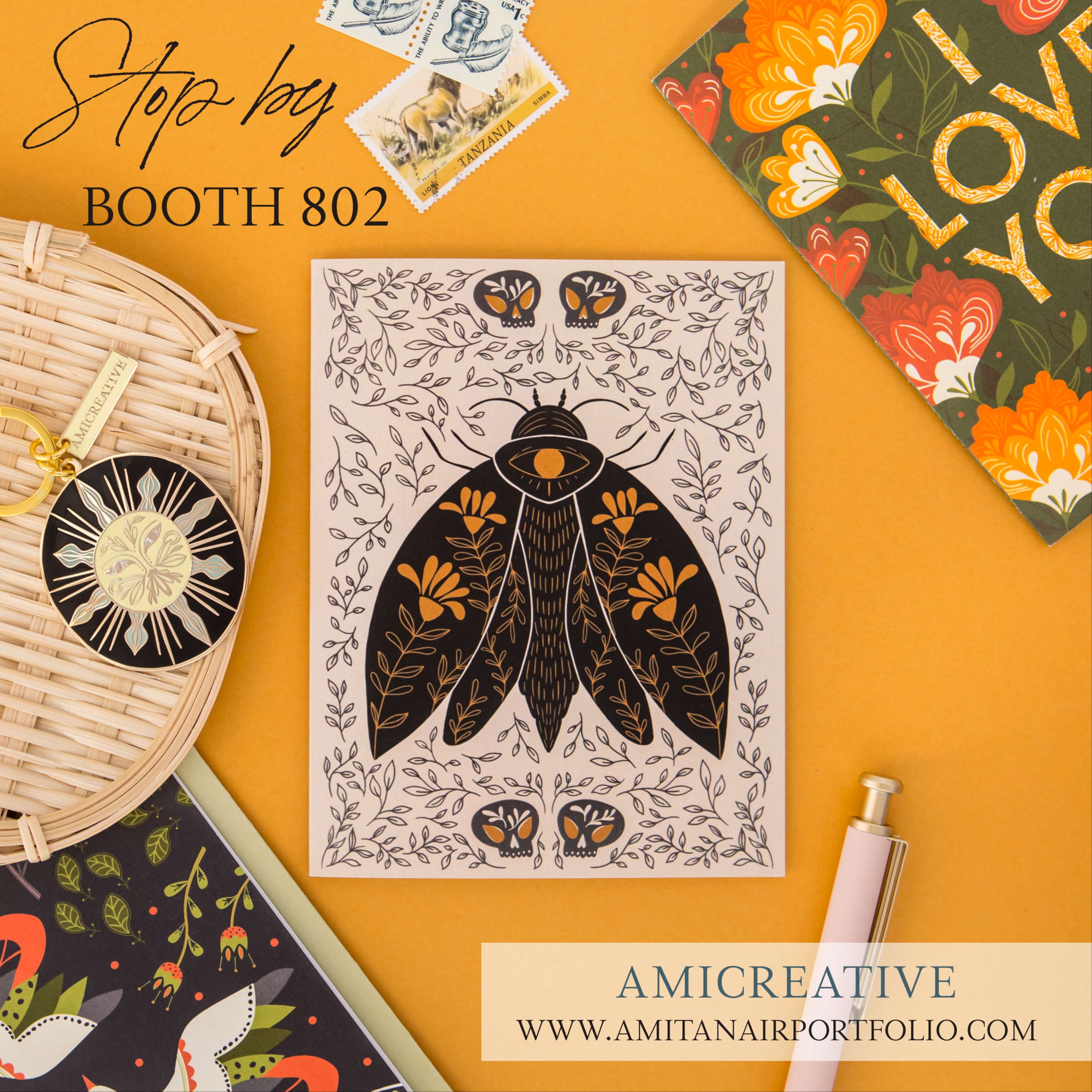 Free Enamel Gifts, Stickers and Greeting Cards  at Booth 802 330