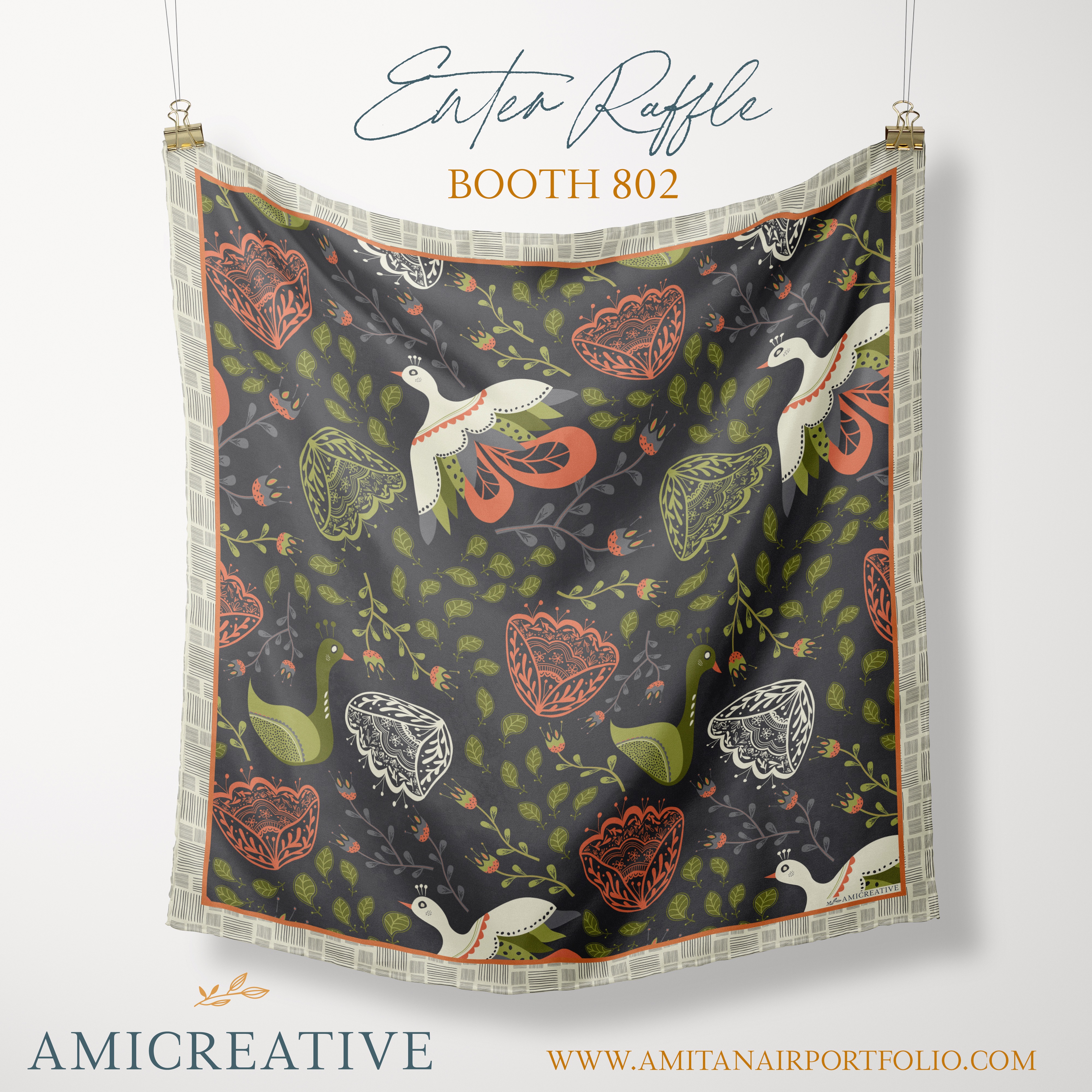 Enter a change to win a beautiful SILK SCARF at Booth 802! 331