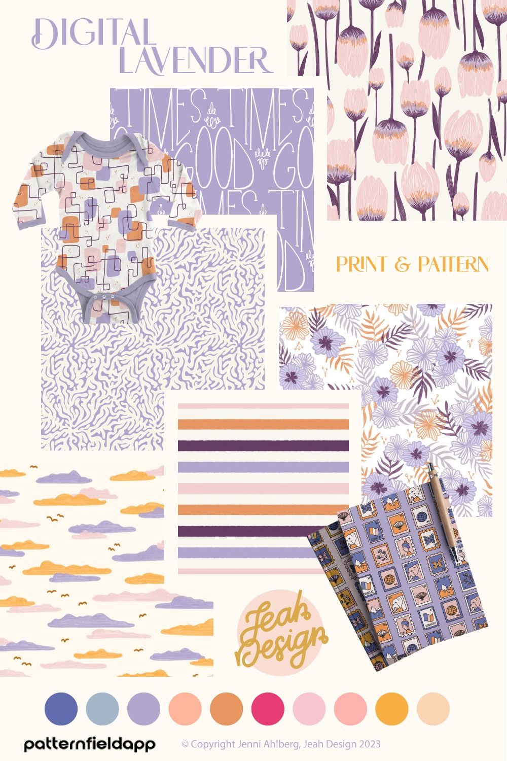 Jeah Design - Digital Lavender Repeat Patterns 599